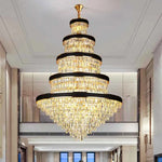 Odelia Grullon Leather Crystal Golden Chandelier