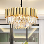 Pyrite Gold Crystal Chandelier -Round/Rectangle - Reflect Lighting