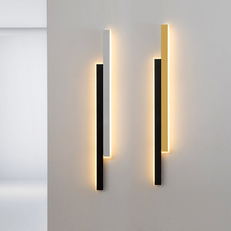 Towanda Sand Black Iron Wall Lamp- Gold/White - Reflect Lighting