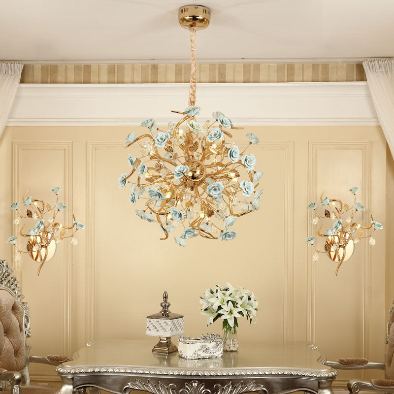Lotus Flower Crystal Chandelier-6 Colours - Reflect Lighting