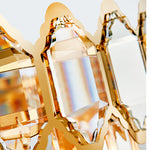 Walden Gold Crystal Chandelier-Round/Rectangle - Reflect Lighting
