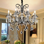 Bratton Black Crystal Candle Style Chandelier/Wall Lamp - Reflect Lighting