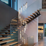 Hiatt Abeer Chrome Staircase Chandelier - Reflect Lighting