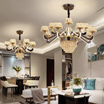 Paulo Tannehill Gold Crystal LED Chandelier - Reflect Lighting