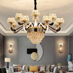 Paulo Tannehill Gold Crystal LED Chandelier - Reflect Lighting