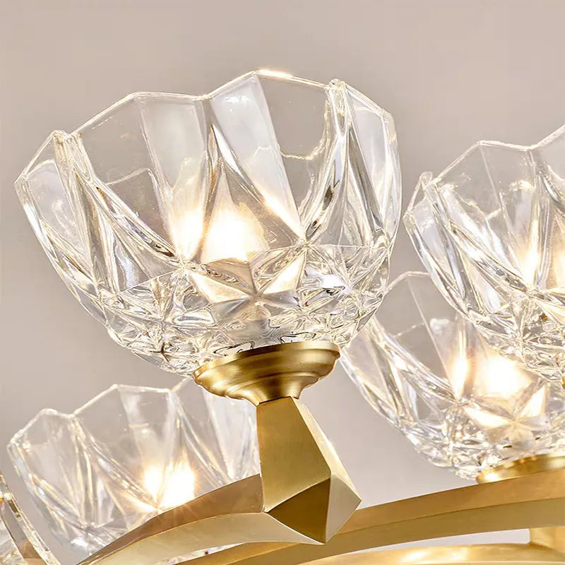 Sanne Barium Copper Crystal Chandelier - Reflect Lighting