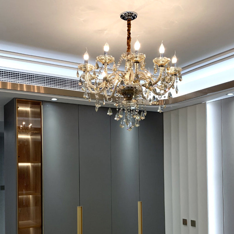Versailles Chrome & Gold Crystal Chandelier - Reflect Lighting