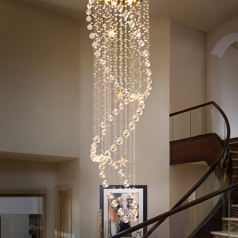 Babcock Long Crystal Glass Chandelier - Reflect Lighting