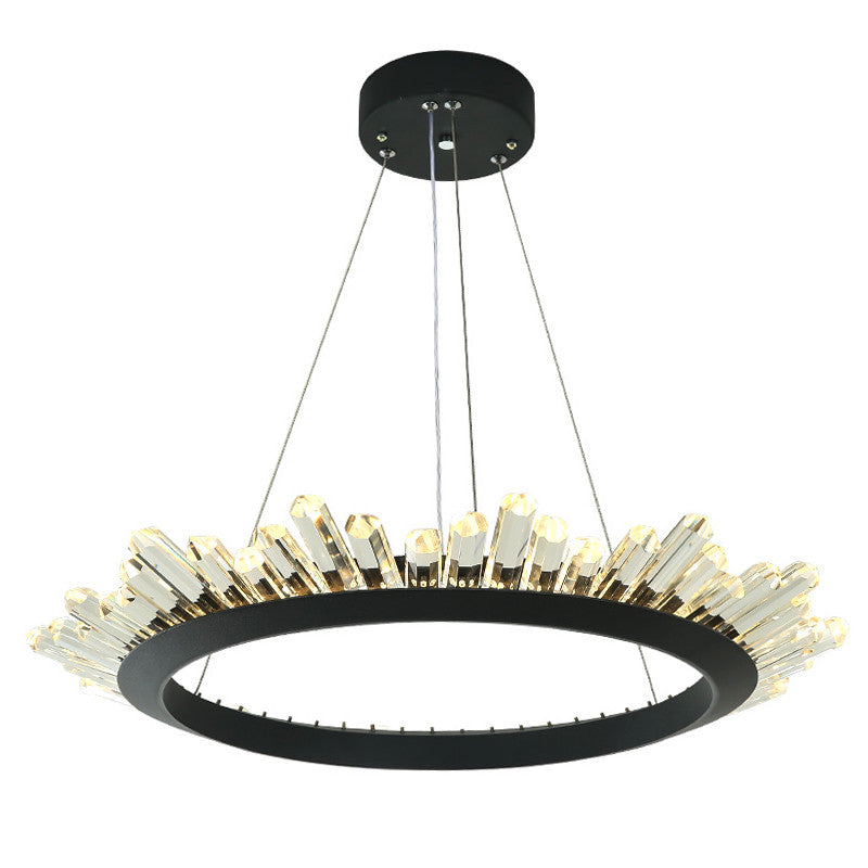 Wagon Wheel Chandelier-Black/Gold - Reflect Lighting