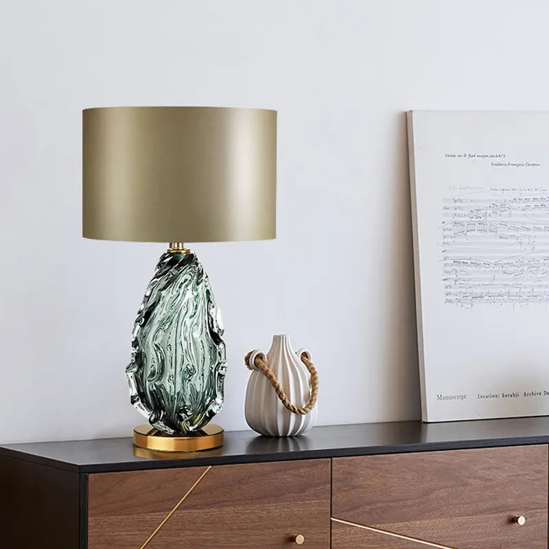 Piper Glazed Glass Gold Table Lamp - Reflect Lighting