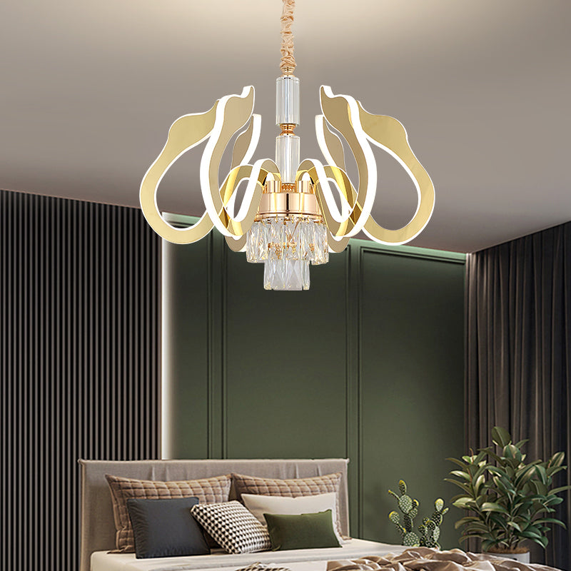 Susanna Selig Gold Mirror LED crystal Chandelier - Reflect Lighting