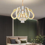 Susanna Selig Gold Mirror LED crystal Chandelier - Reflect Lighting
