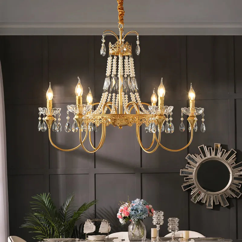 Aafko Eolia Gold Pearl Chandelier - Reflect Lighting