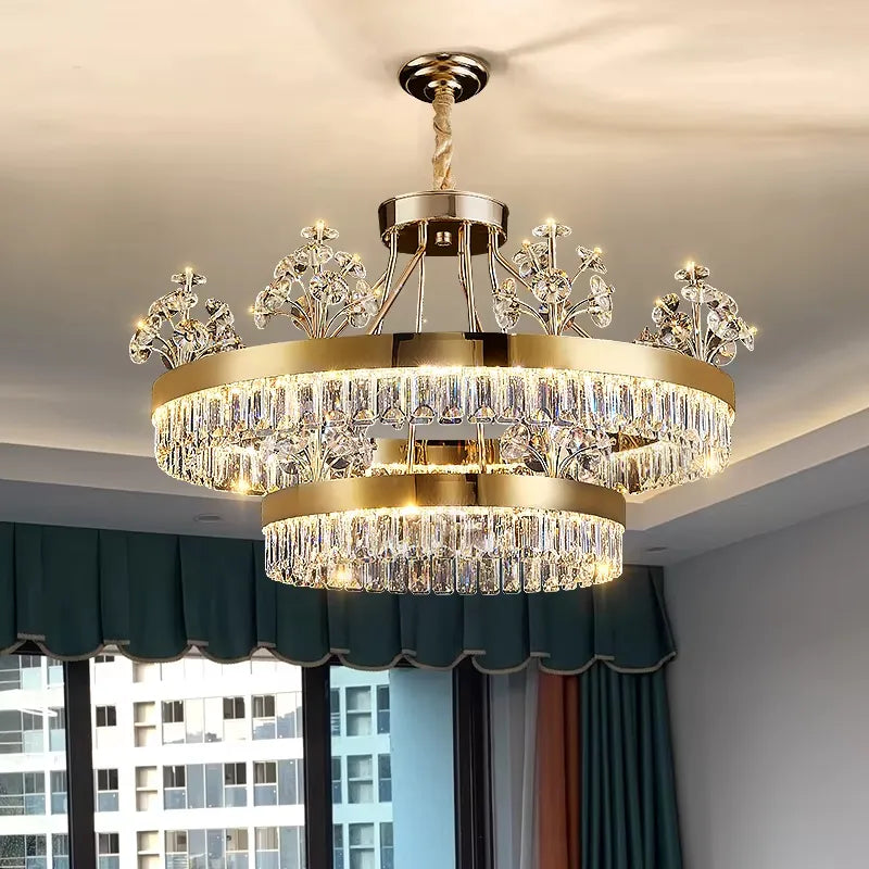 Darianna Boomery Gold LED Chandelier
