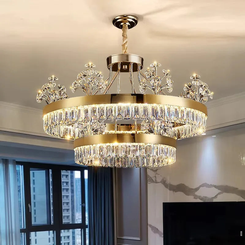 Darianna Boomery Gold LED Chandelier