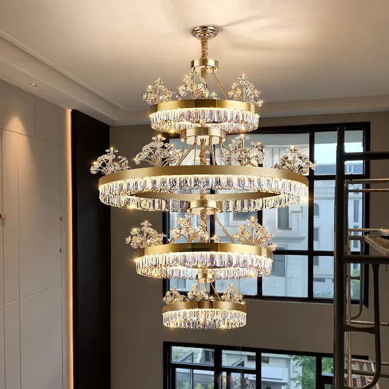 Darianna Boomery Gold LED Chandelier