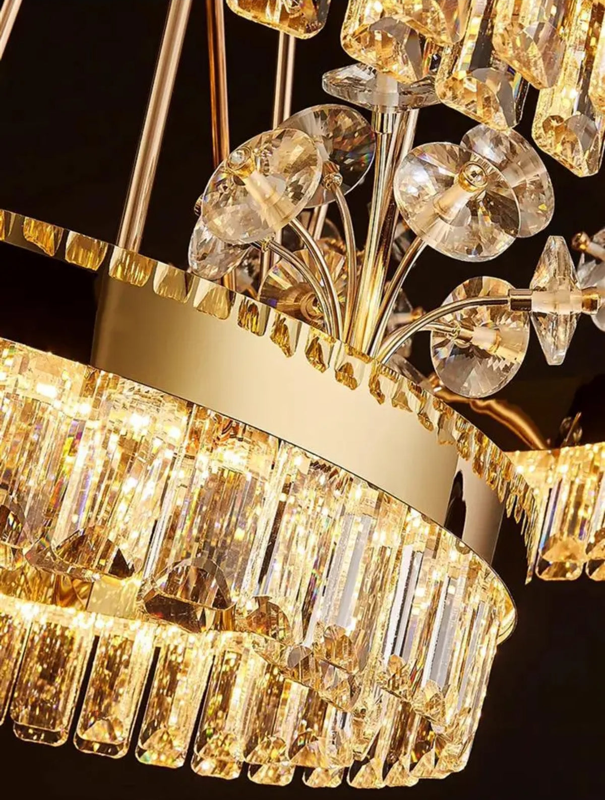Darianna Boomery Gold LED Chandelier