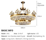 Darianna Boomery Gold LED Chandelier