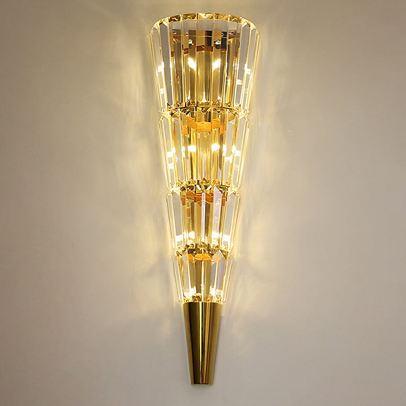 Crystal Cone Gold Wall Lamp - Reflect Lighting
