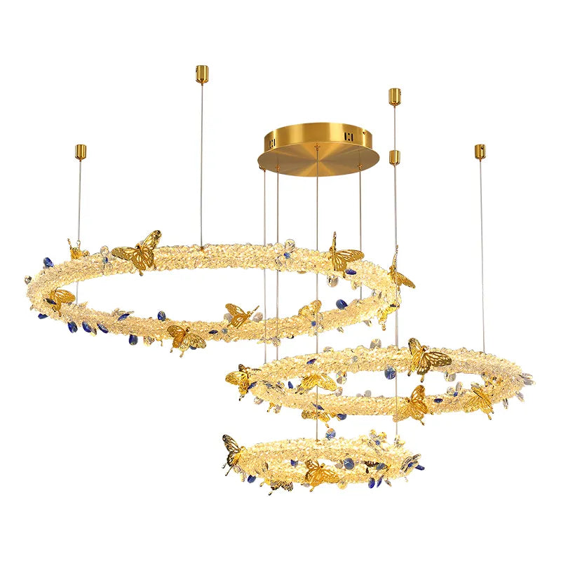 Oppenheim Gold Butterfly Ring Chandelier - Reflect Lighting