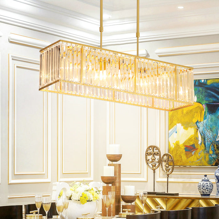 Prism Gold Crystal Chandelier - Reflect Lighting