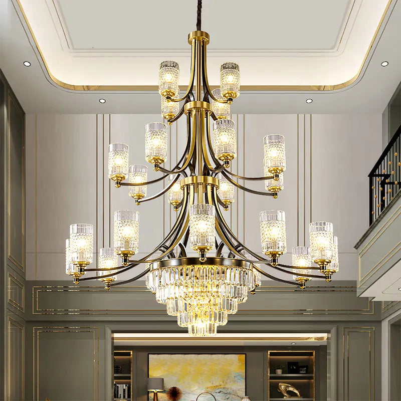 Hadleigh Dirksen Copper Gold Chandelier - Reflect Lighting