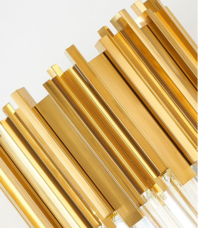 Crystal Steel Gold Table Lamp - Reflect Lighting