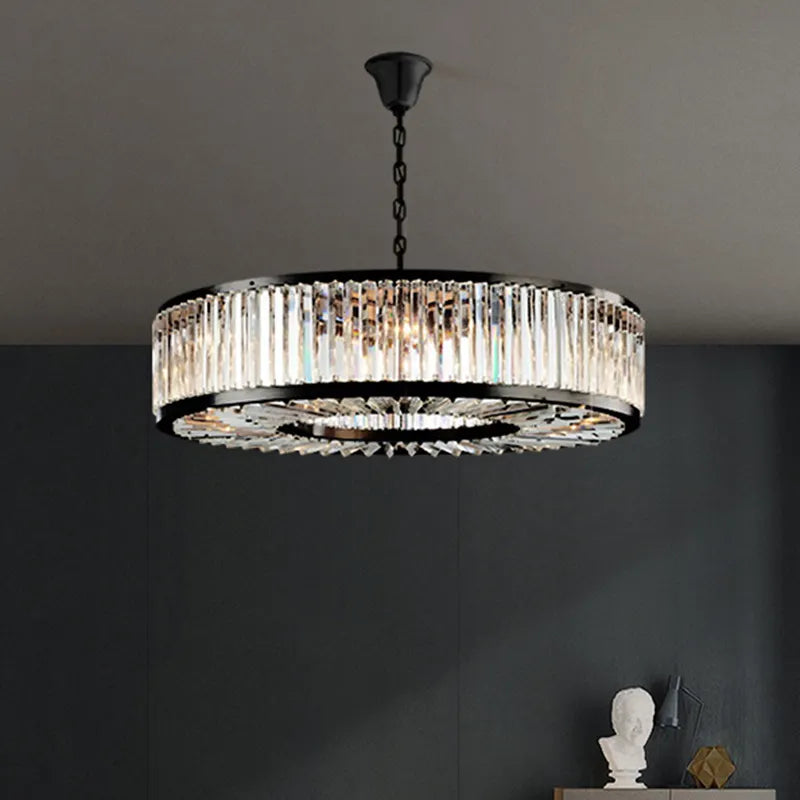 Kaela Bellavia Black Crystal Chandelier- Round/ Rectangular - Reflect Lighting
