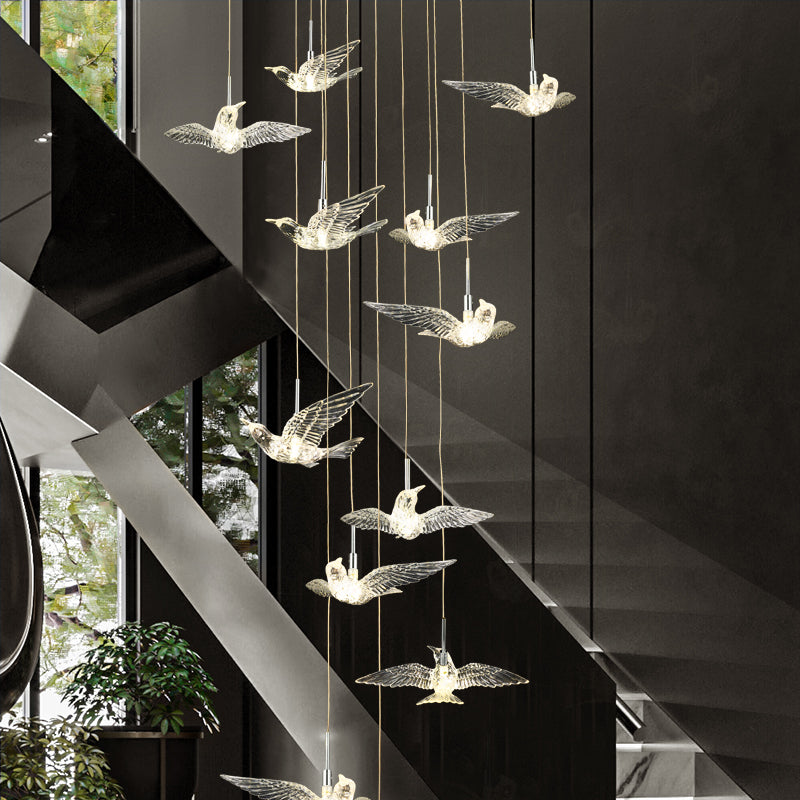 Cuckoo Bird Staircase Chandelier - Reflect Lighting