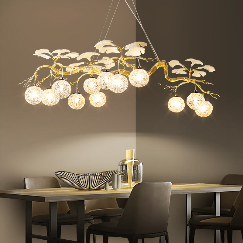 Hazel Gold LED Braided Chandelier - Reflect Lighting