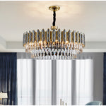 Demi Gold Crystal Chandelier-Round/Rectangle - Reflect Lighting