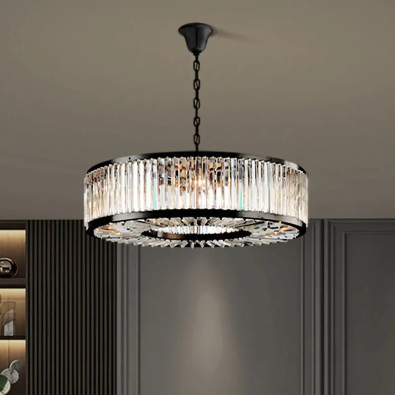 Kaela Bellavia Black Crystal Chandelier- Round/ Rectangular - Reflect Lighting