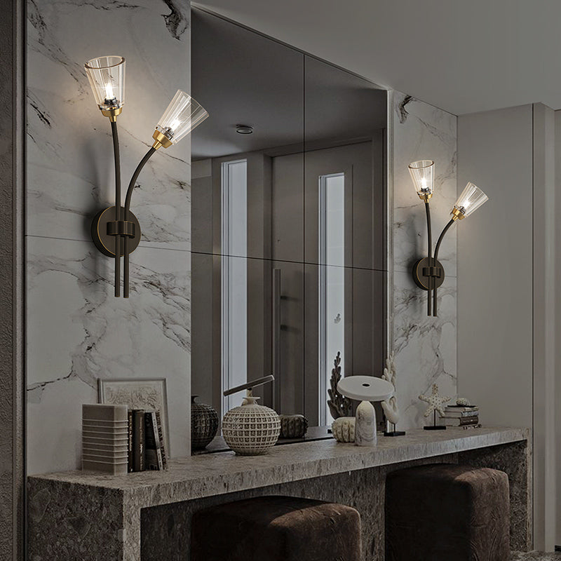 Daguiar Wall Light: Gold/Black - Reflect Lighting