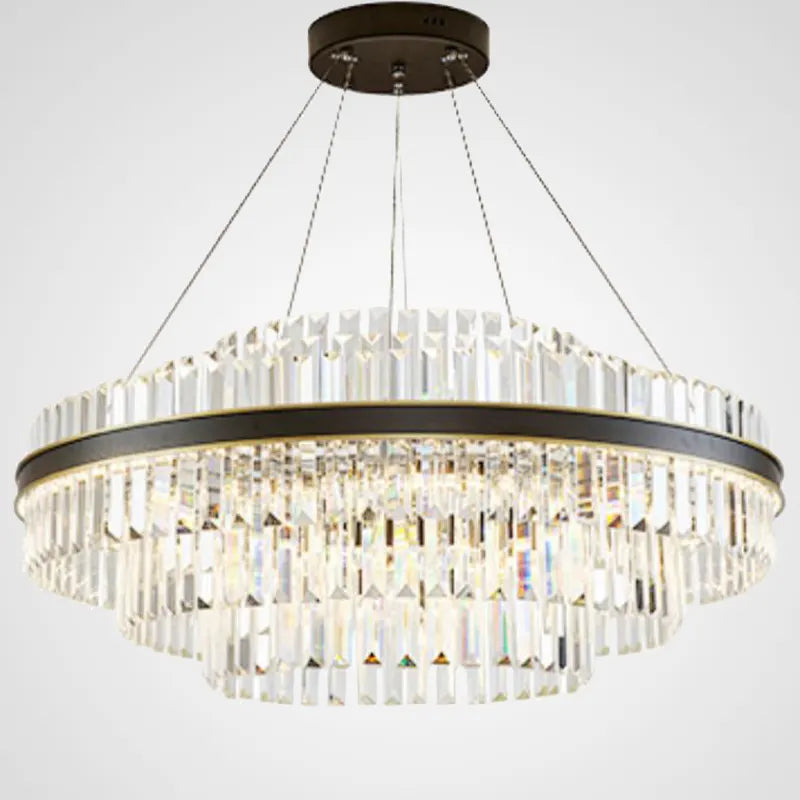 Chevonne Hopkins Gold Crystal Chandelier– Round/Rectangular - Reflect Lighting