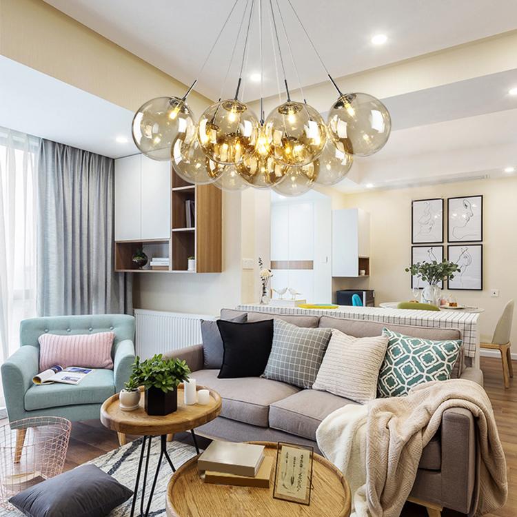 Bubble Ball Chandelier-Gold/Smokey Grey - Reflect Lighting