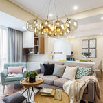 Bubble Ball Chandelier-Gold/Smokey Grey - Reflect Lighting