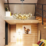 Bubble Ball Chandelier-Gold/Smokey Grey - Reflect Lighting