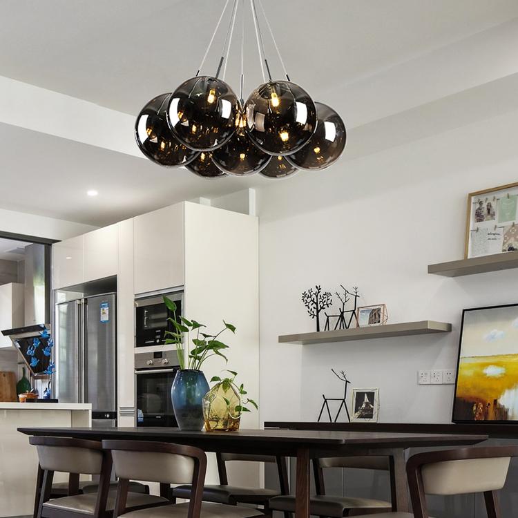 Bubble Ball Chandelier-Gold/Smokey Grey - Reflect Lighting