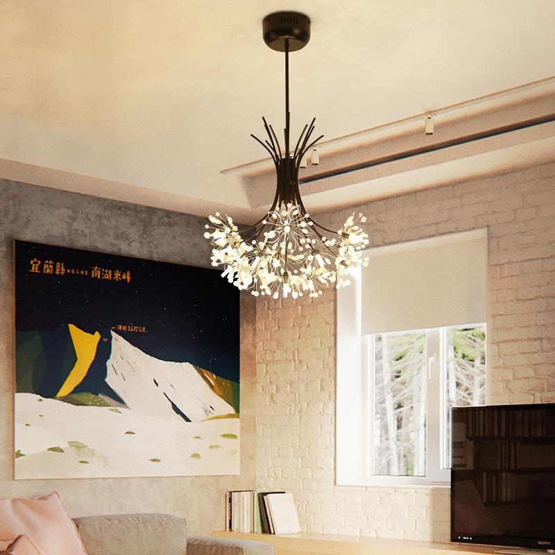 Beaded Black Flower Crystals Chandelier - Reflect Lighting