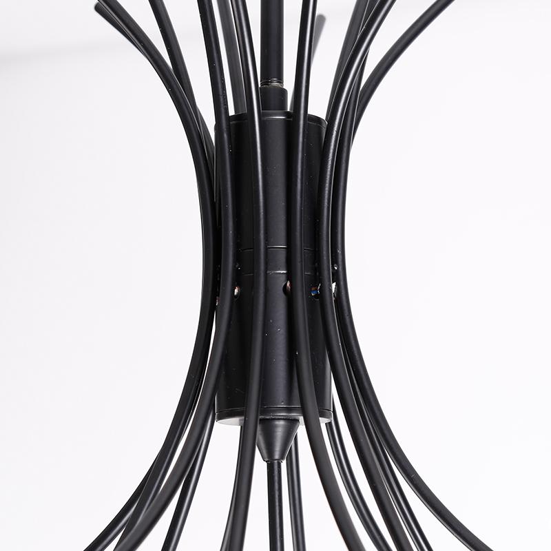 Beaded Black Flower Crystals Chandelier - Reflect Lighting