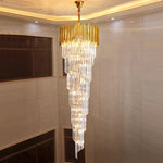 Metal Large Spiral Glass Chandelier - Reflect Lighting