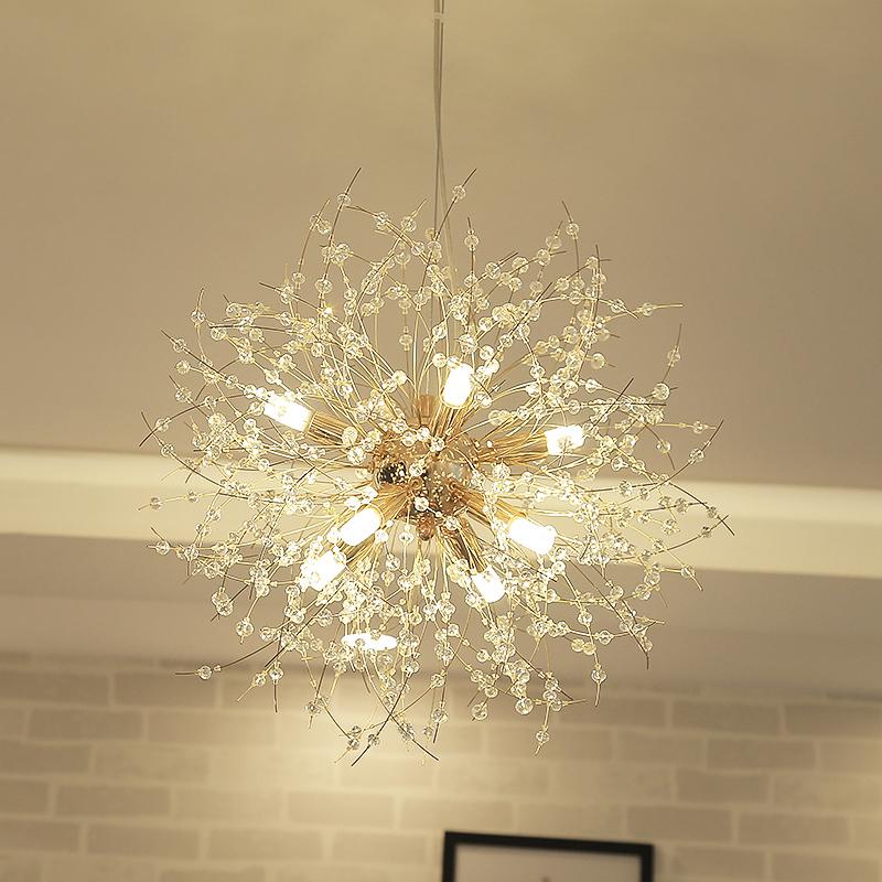 Snowflake Round/Rectangle Dandelion Branch Chandelier- Gold/Chrome/ Rose Gold - Reflect Lighting