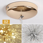 Snowflake Round/Rectangle Dandelion Branch Chandelier- Gold/Chrome/ Rose Gold - Reflect Lighting