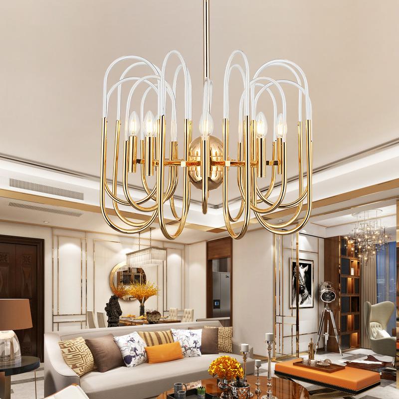 U Shape Acrylic Chandelier - Reflect Lighting