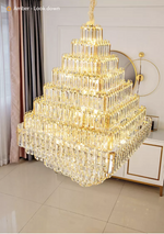 Kacey Odwyer Gold Crystal Chandelier- Smokey Grey / Cognac - Reflect Lighting