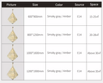 Kacey Odwyer Gold Crystal Chandelier- Smokey Grey / Cognac - Reflect Lighting