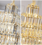 Kacey Odwyer Gold Crystal Chandelier- Smokey Grey / Cognac - Reflect Lighting
