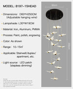 Jazmari Davina Black & Gold Staircase Light