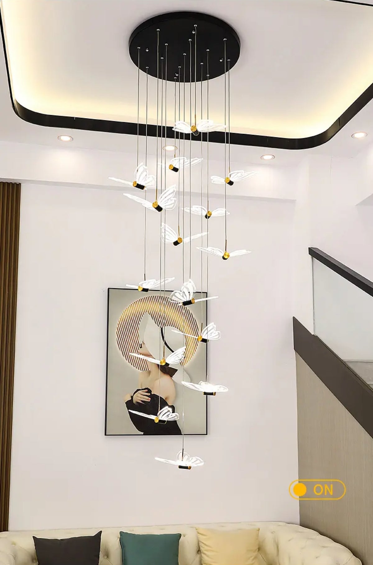 Jazmari Davina Black & Gold Staircase Light