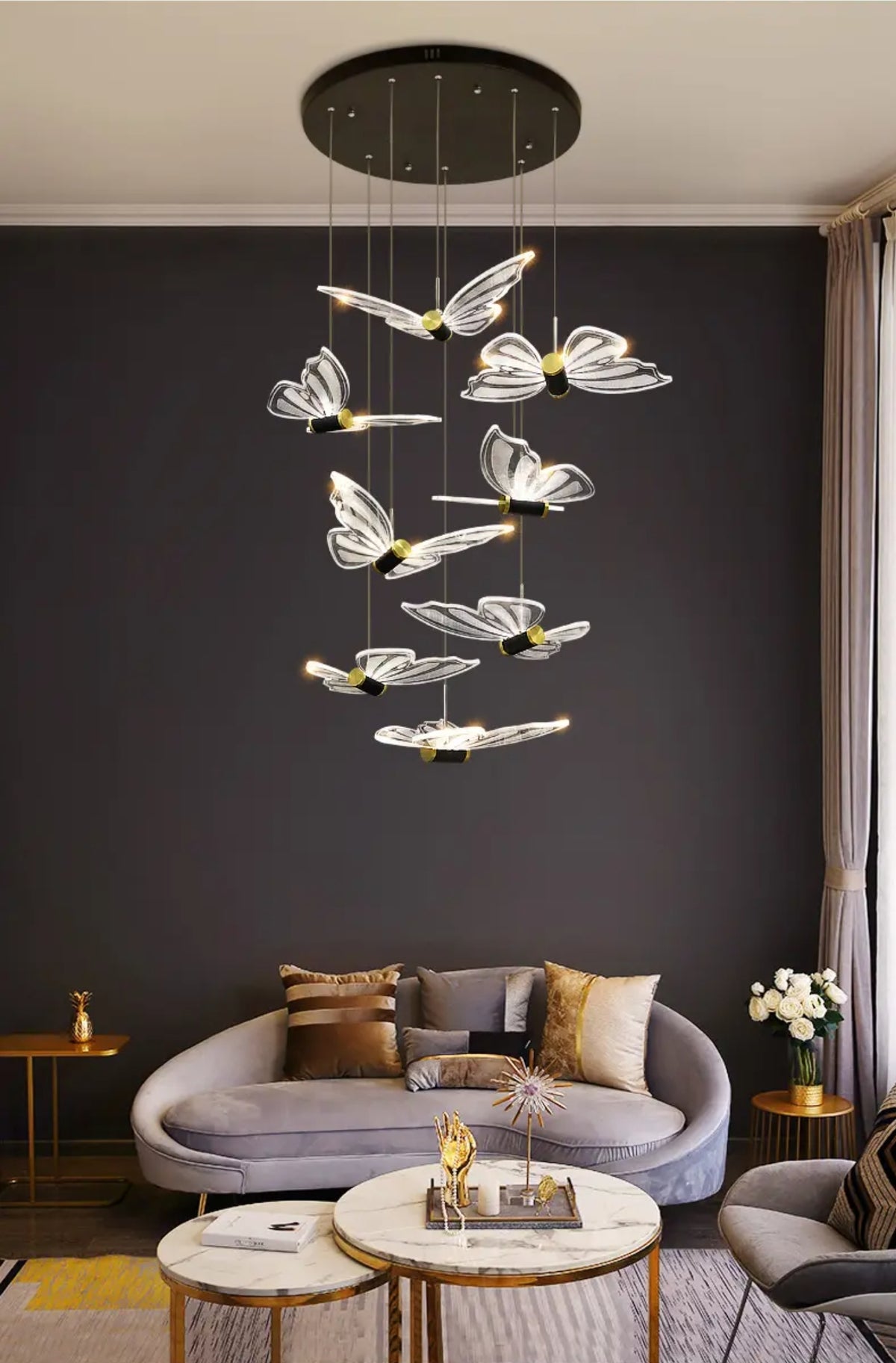 Jazmari Davina Black & Gold Staircase Light